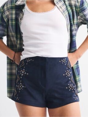 Beaded Navy Women’s Shorts